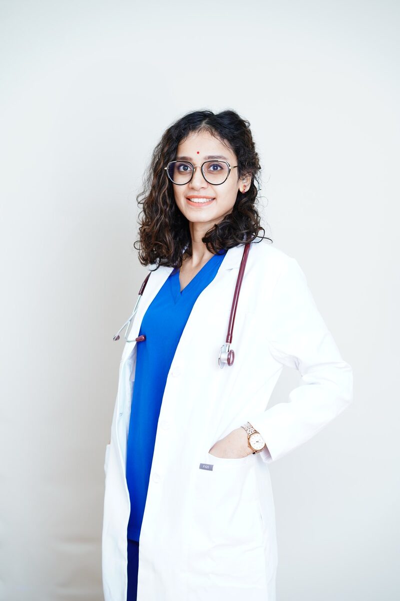 Dr. Chandini Chinta, fertility consultant, in a white coat