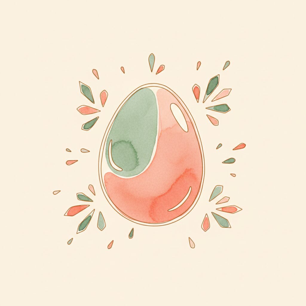 Watercolor illustration of egg being vitrified