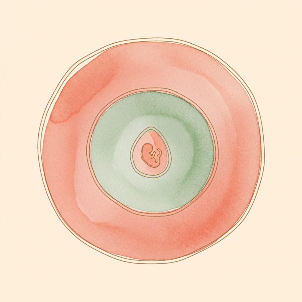 Watercolor illustration of the surrogacy pathway